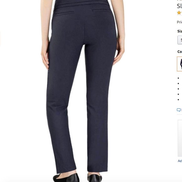 Slim Leg Stretch Ladies' Comfort Fit Pull on Pants Hilary Radley NEW - Picture 2 of 5